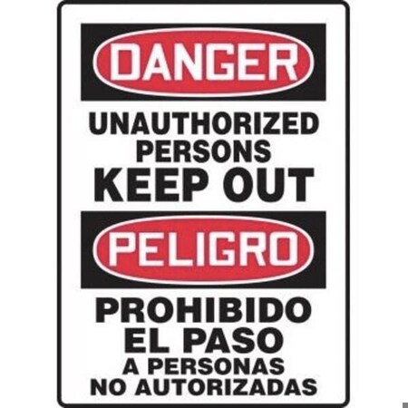 Accuform OSHA BILINGUAL ADMITTANCE  EXIT DANGER SBMADM155XT